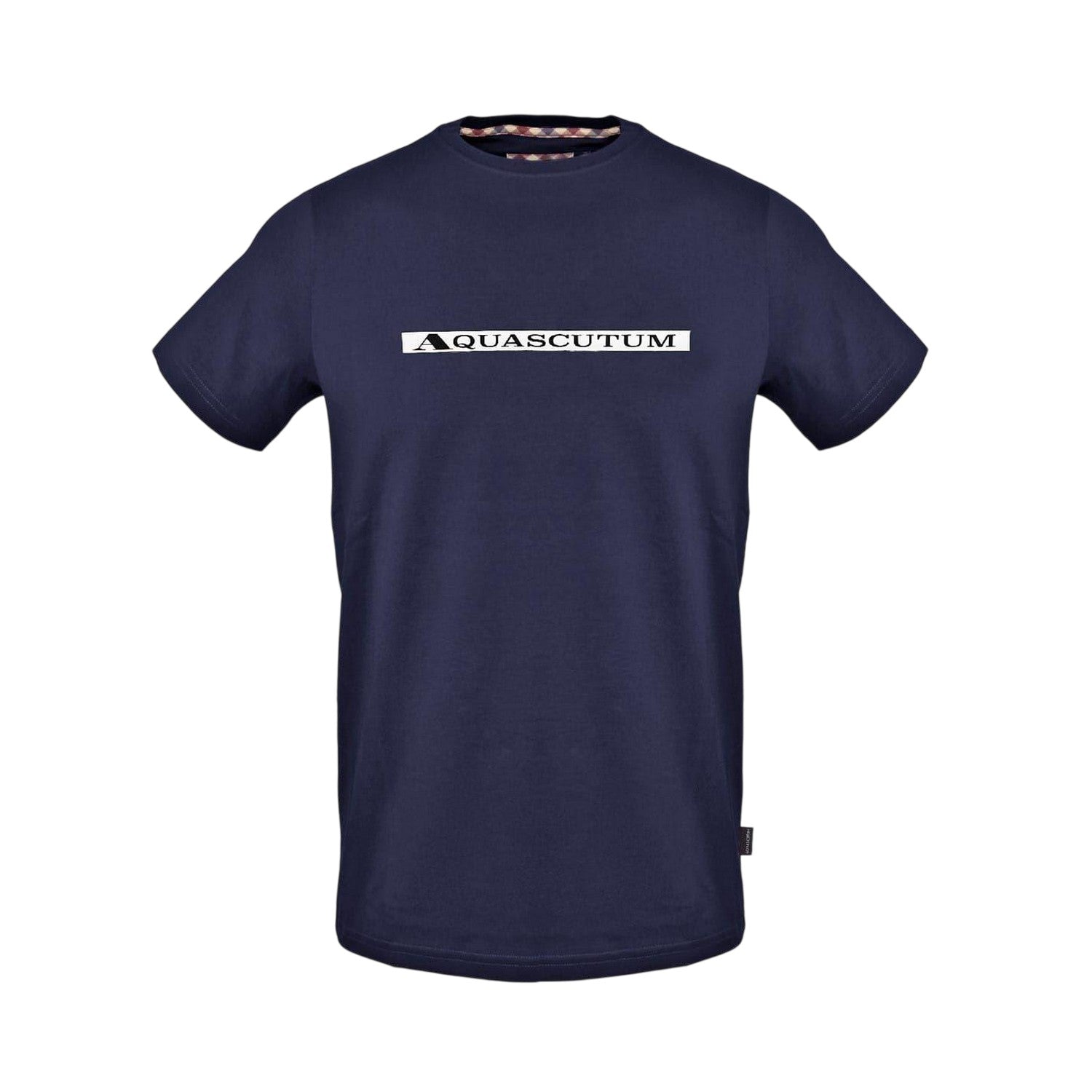 Navy - Front - Aquascutum Mens Lettering T-Shirt