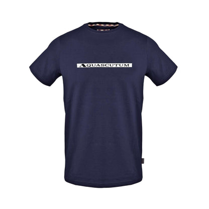 Navy - Front - Aquascutum Mens Lettering T-Shirt