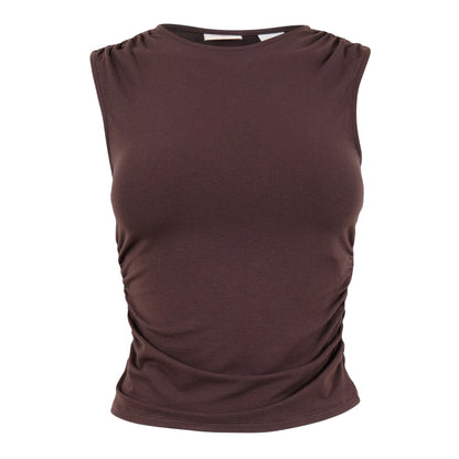 Brown - Front - Levis Womens-Ladies Crystal Slim Tank Top