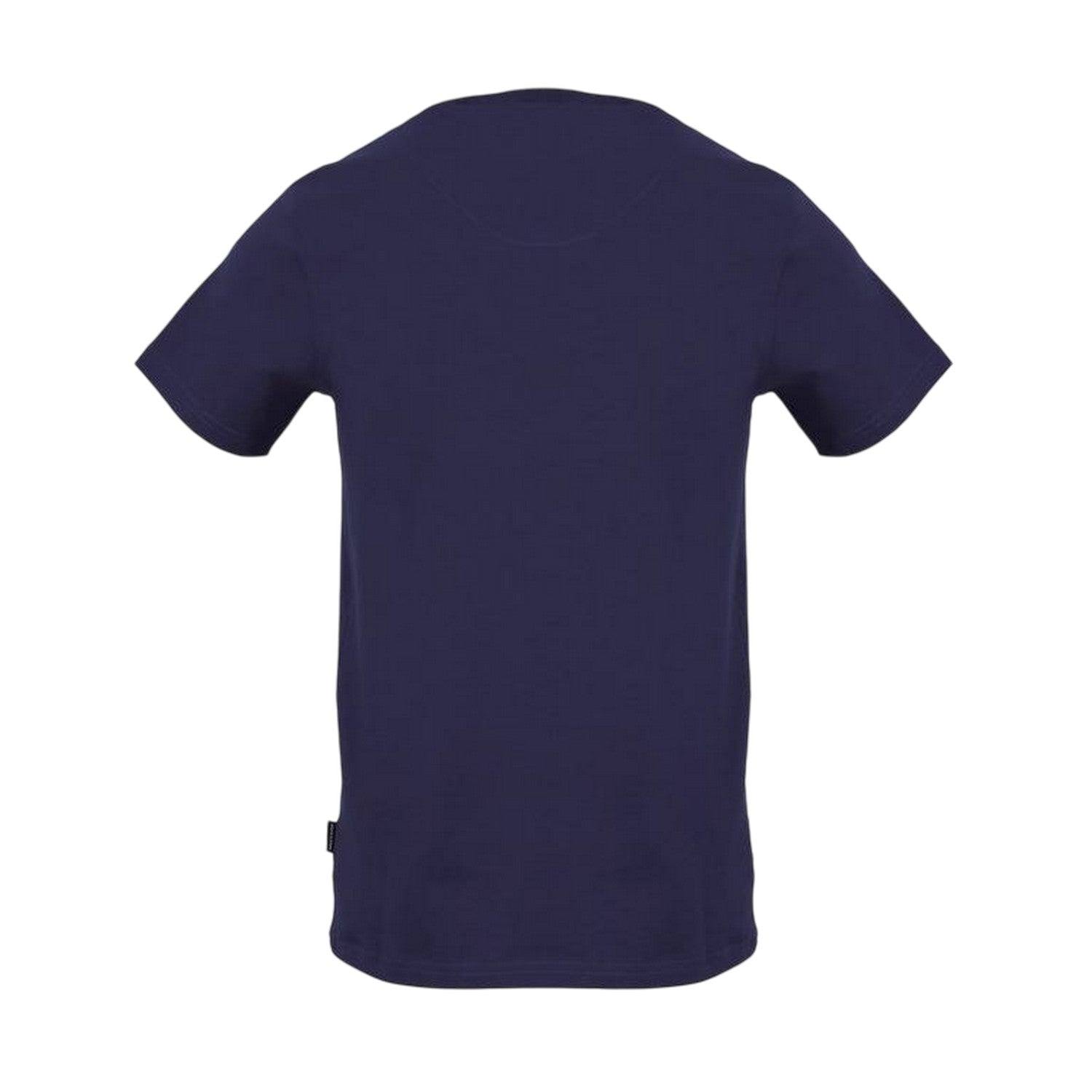 Navy - Back - Aquascutum Mens Logo Crew Neck Regular T-Shirt