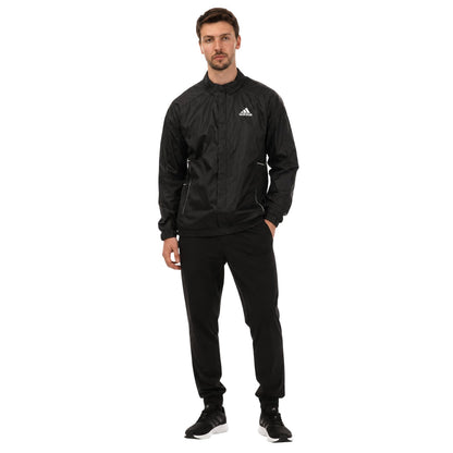 Black - Side - Adidas Mens Traveer WIND RDY Wind Jacket