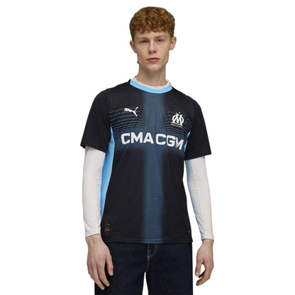 Navy Blue-Blue - Side - Puma Mens 25-26 Olympique De Marseille FC Away Shirt
