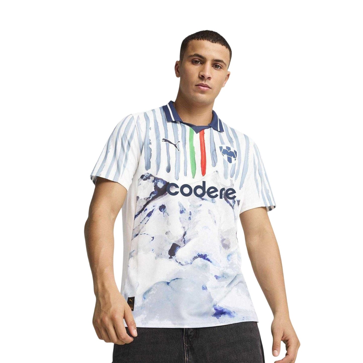 White-Navy - Side - Puma Mens KidSuper 25-26 CF Monterrey Home Jersey