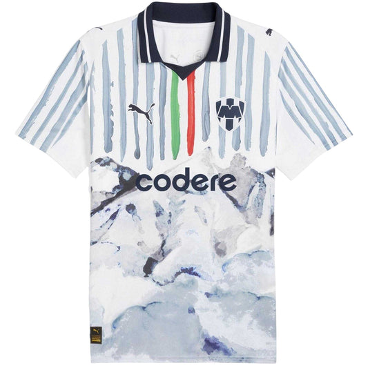 White-Navy - Front - Puma Mens KidSuper 25-26 CF Monterrey Home Jersey