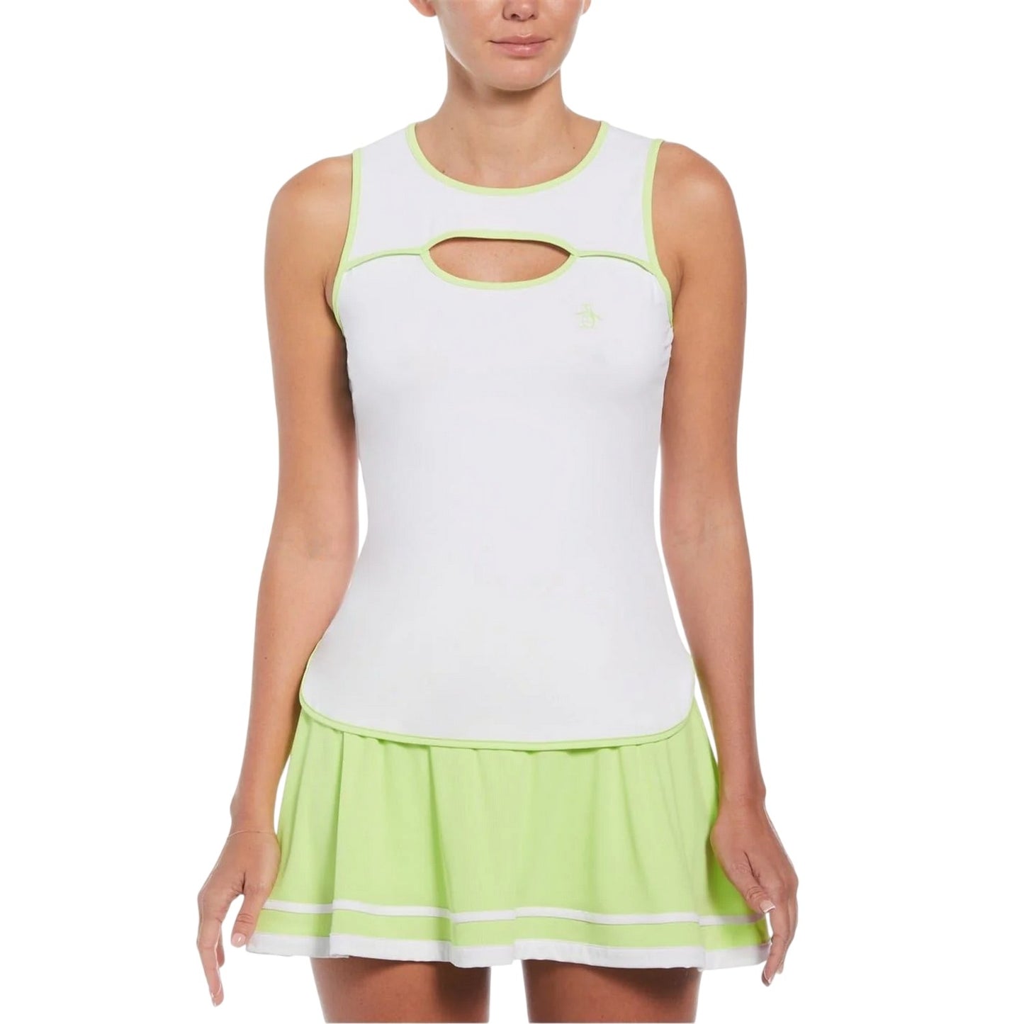 Bright White - Front - Original Penguin Womens-Ladies Tennis Tank Top