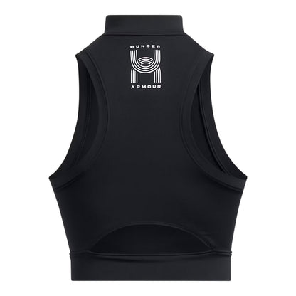 Black - Back - Under Armour Womens-Ladies Running Vest Top