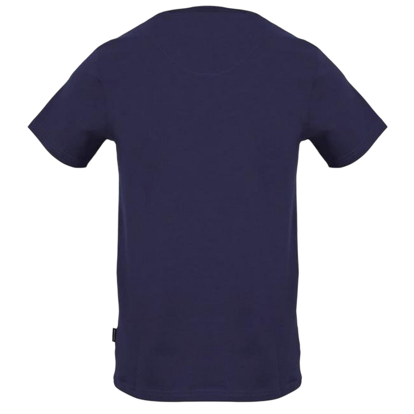 Navy - Back - Aquascutum Mens Logo Jersey Crew Neck T-Shirt