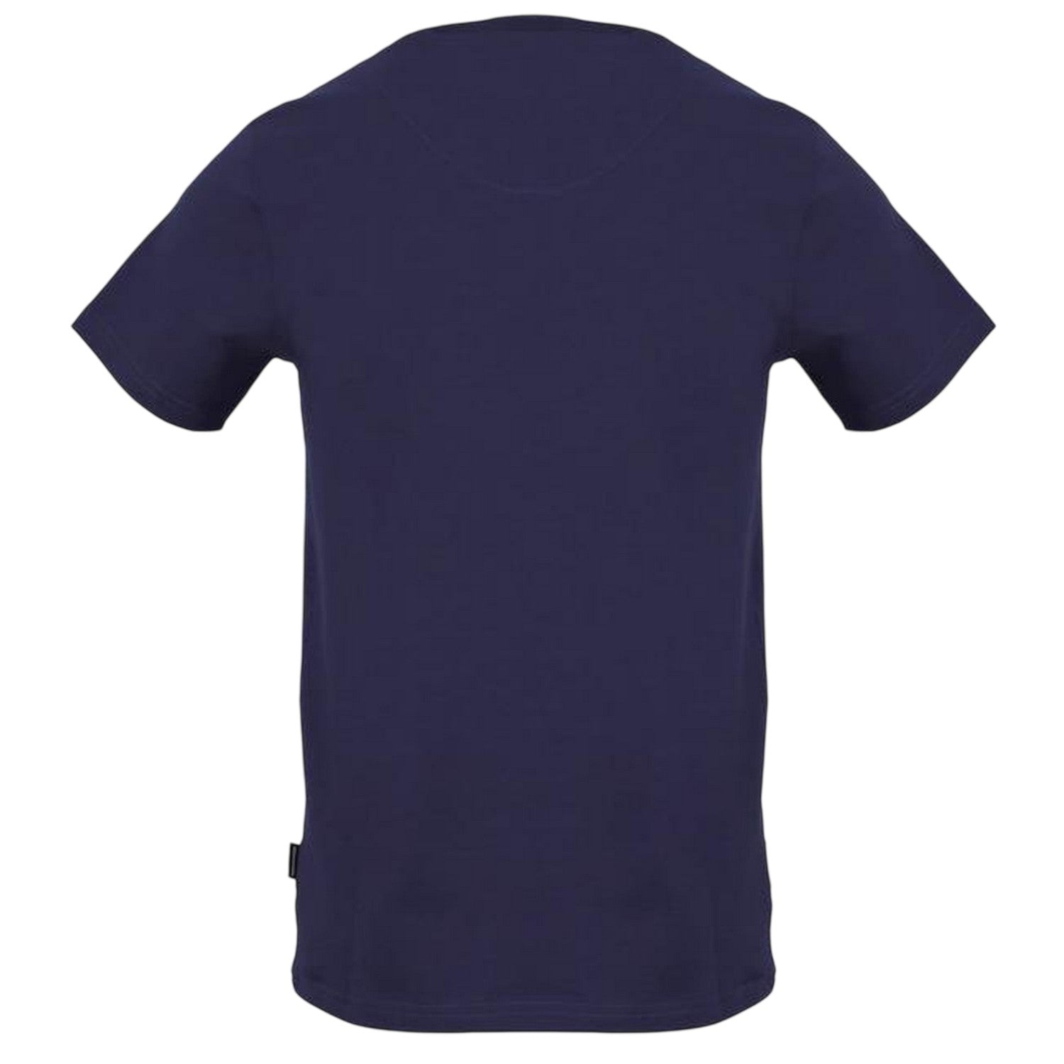 Navy - Back - Aquascutum Mens Logo Jersey Crew Neck T-Shirt
