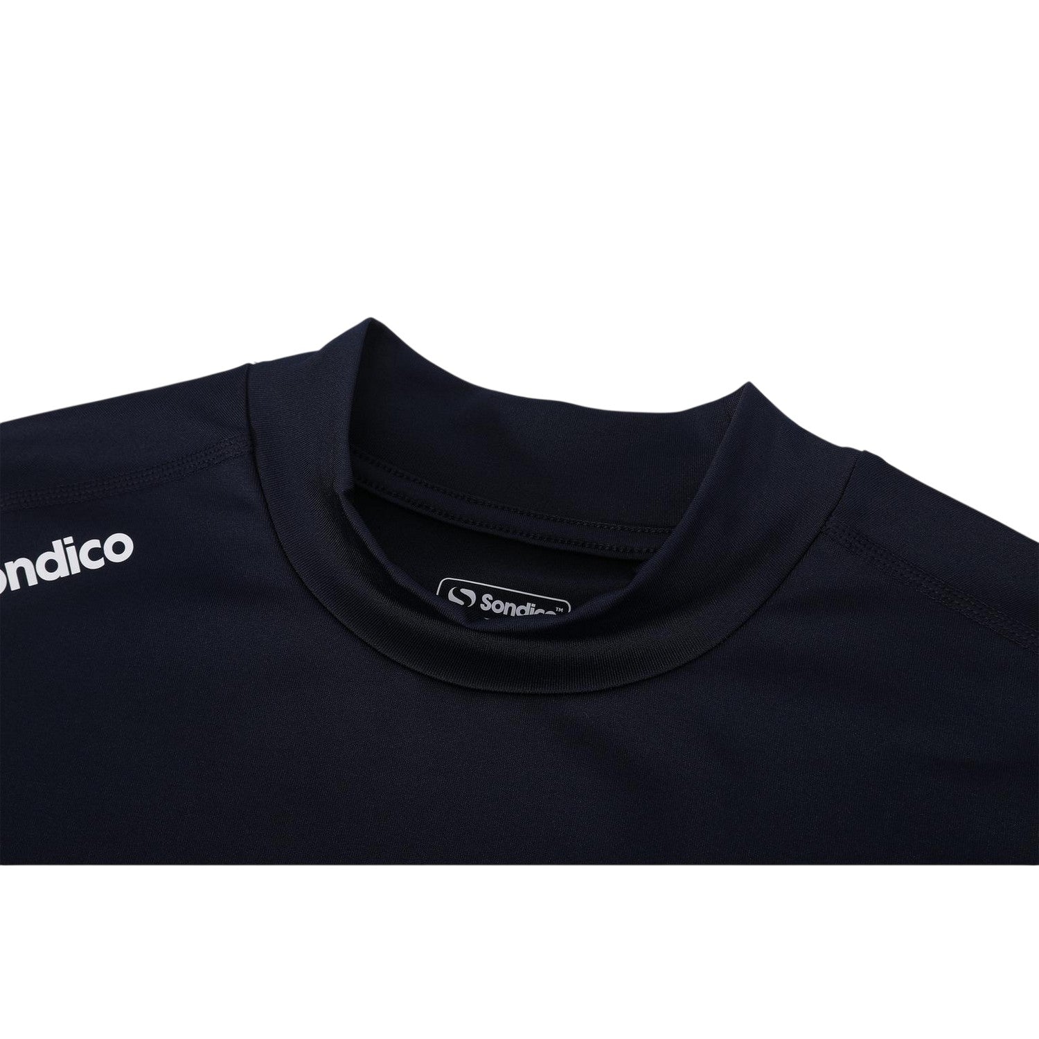 Navy - Side - Sondico Mens Mock Neck Base Layer Top