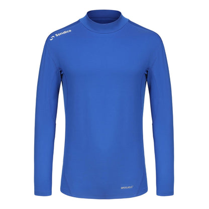 Royal Blue - Front - Sondico Mens Mock Neck Base Layer Top