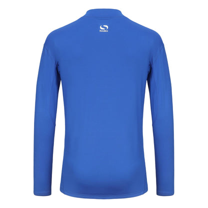 Royal Blue - Back - Sondico Mens Mock Neck Base Layer Top