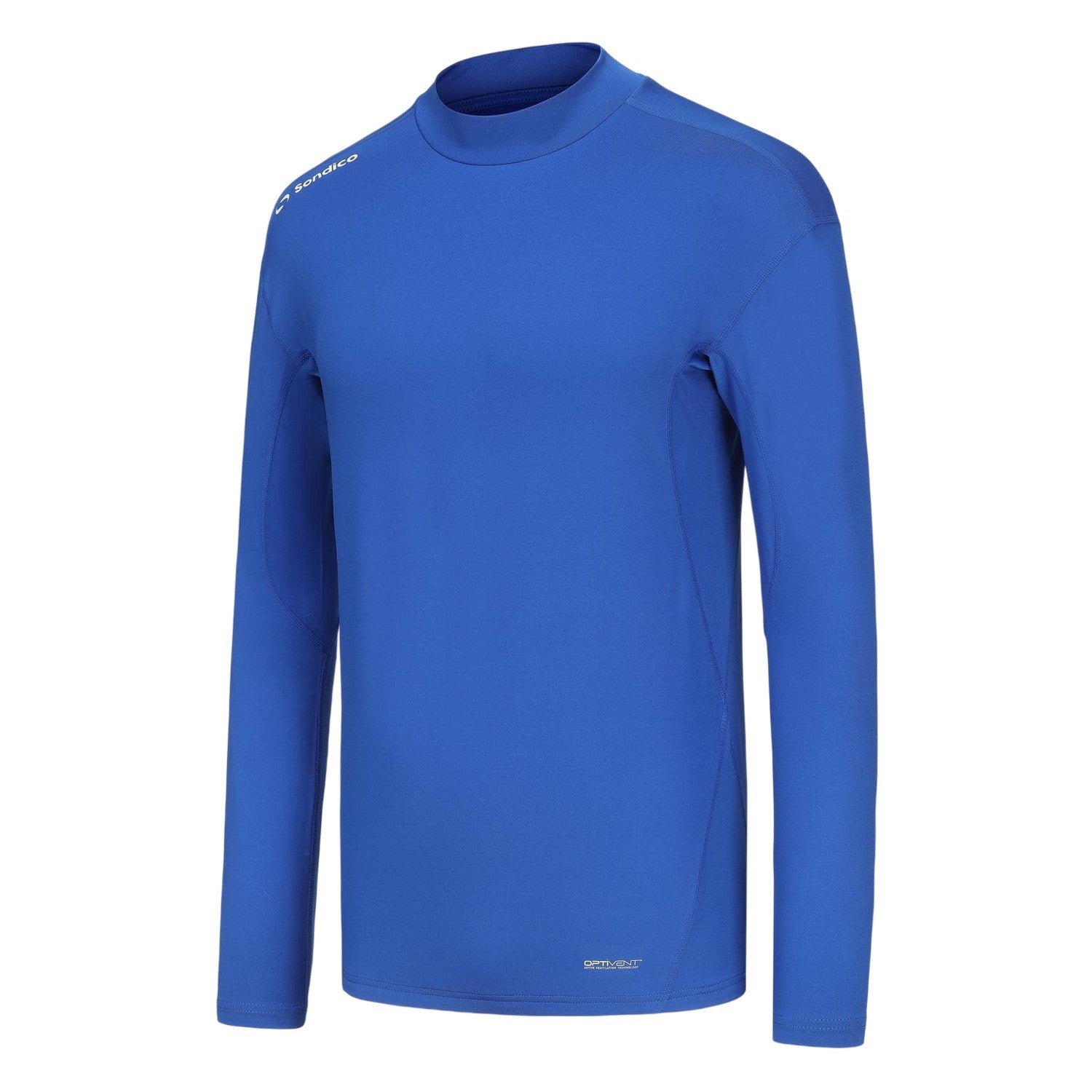Royal Blue - Side - Sondico Mens Mock Neck Base Layer Top