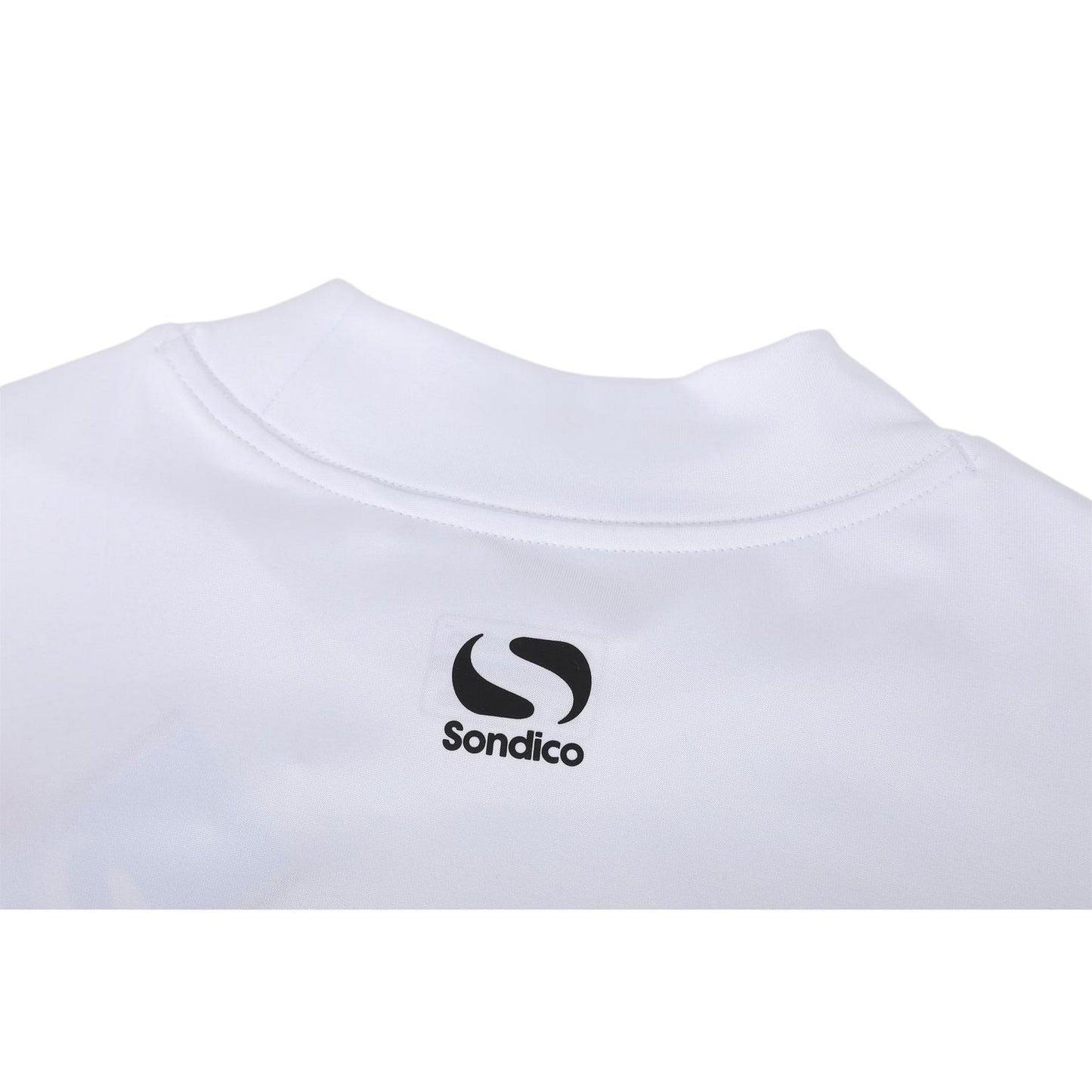 White - Side - Sondico Mens Mock Neck Base Layer Top