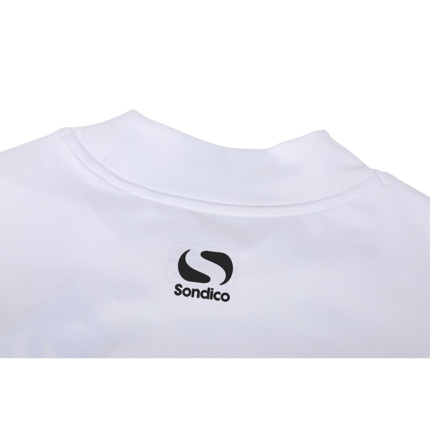 White - Side - Sondico Mens Mock Neck Base Layer Top