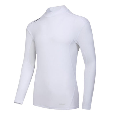 White - Lifestyle - Sondico Mens Mock Neck Base Layer Top