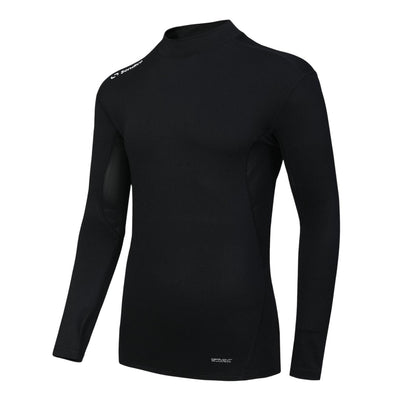 Black - Lifestyle - Sondico Mens Mock Neck Base Layer Top