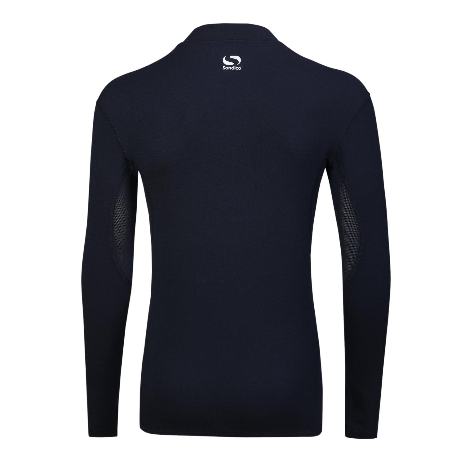 Navy - Back - Sondico Mens Mock Neck Base Layer Top
