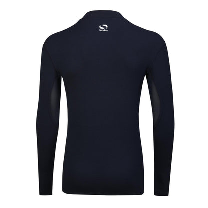 Navy - Back - Sondico Mens Mock Neck Base Layer Top