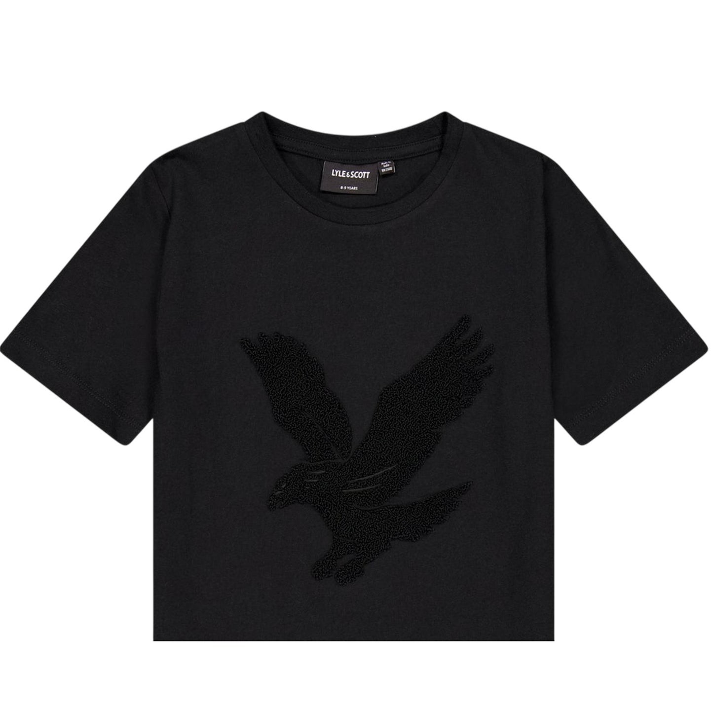Black - Side - Lyle & Scott Childrens-Kids Big Logo Regular T-Shirt