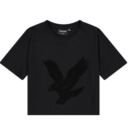 Black - Side - Lyle & Scott Childrens-Kids Big Logo Regular T-Shirt