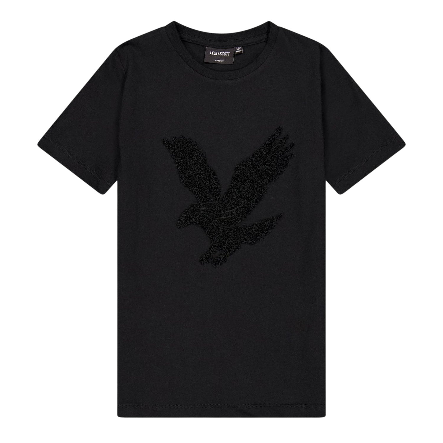 Black - Front - Lyle & Scott Childrens-Kids Big Logo Regular T-Shirt
