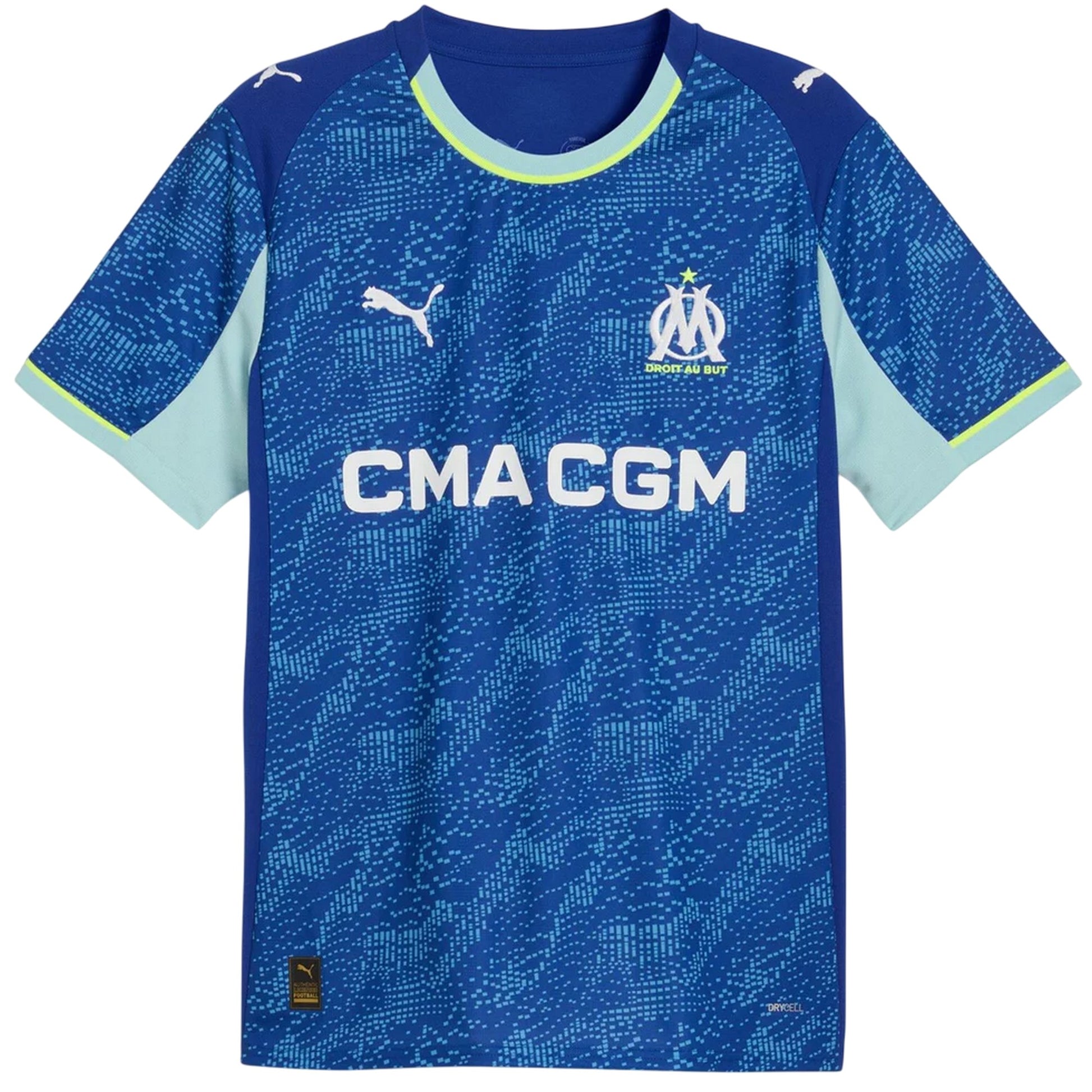 Blue - Front - Puma Mens 2025-2026 Olympique De Marseille FC Third Jersey