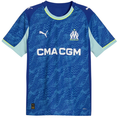 Blue - Front - Puma Mens 2025-2026 Olympique De Marseille FC Third Jersey