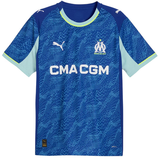 Blue - Front - Puma Mens 2025-2026 Olympique De Marseille FC Third Jersey