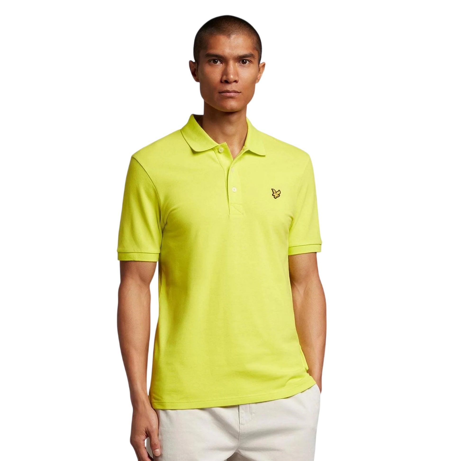 Electric Yellow - Lifestyle - Lyle & Scott Mens Cotton Short-Sleeved Polo Shirt