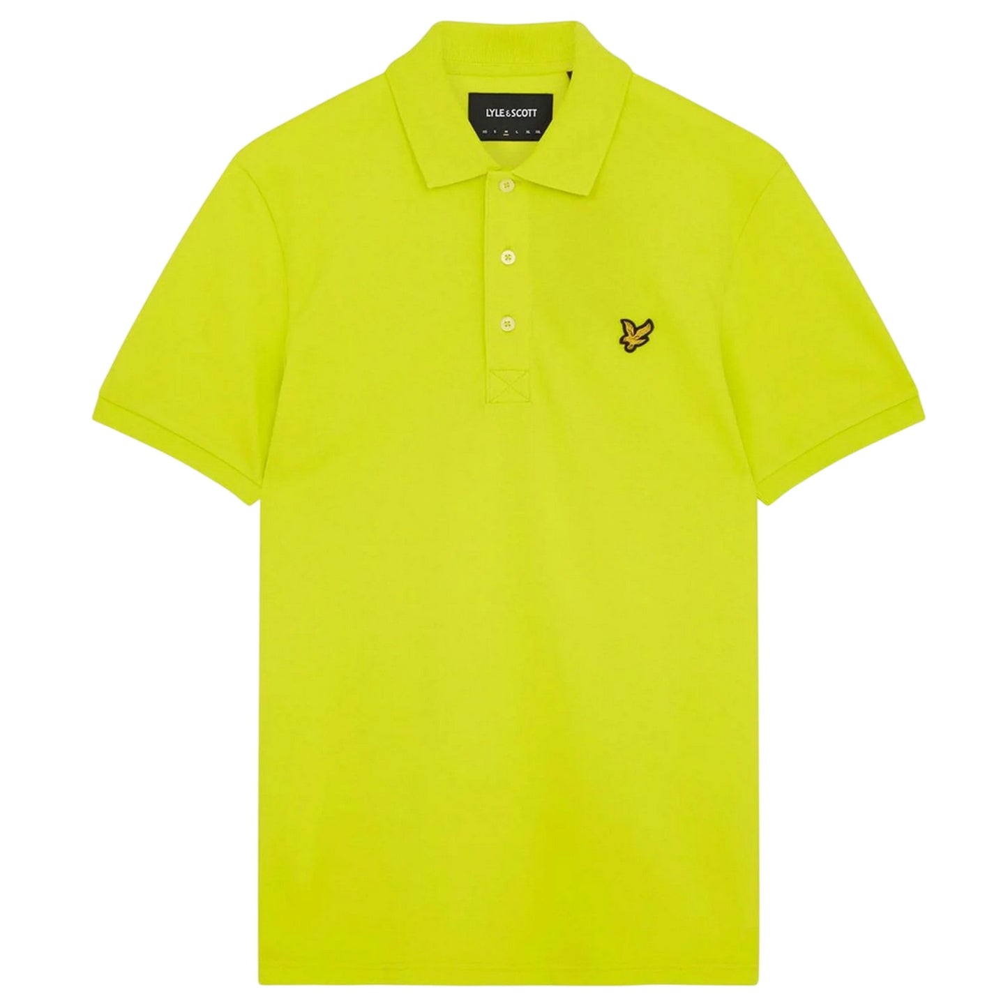 Electric Yellow - Front - Lyle & Scott Mens Cotton Short-Sleeved Polo Shirt