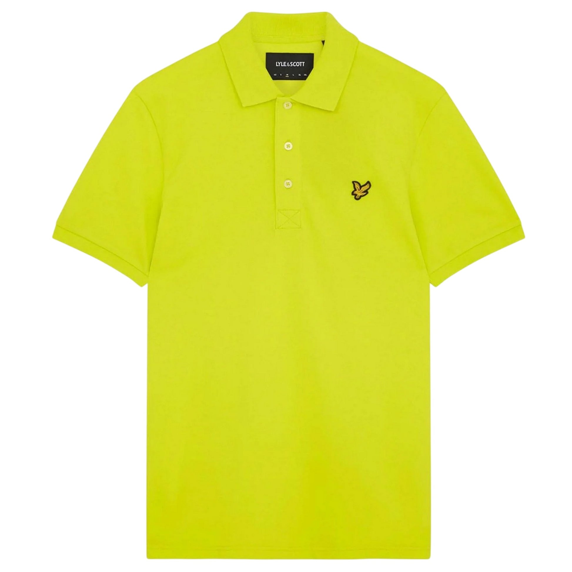 Electric Yellow - Front - Lyle & Scott Mens Cotton Short-Sleeved Polo Shirt