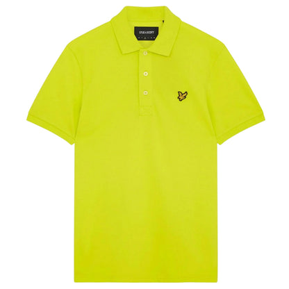 Electric Yellow - Front - Lyle & Scott Mens Cotton Short-Sleeved Polo Shirt