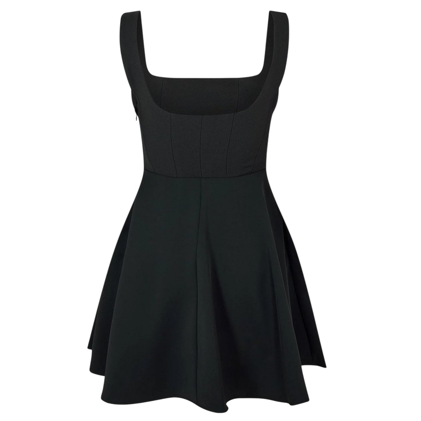 Black - Back - Odd Muse Womens-Ladies Square Neck Mini Dress