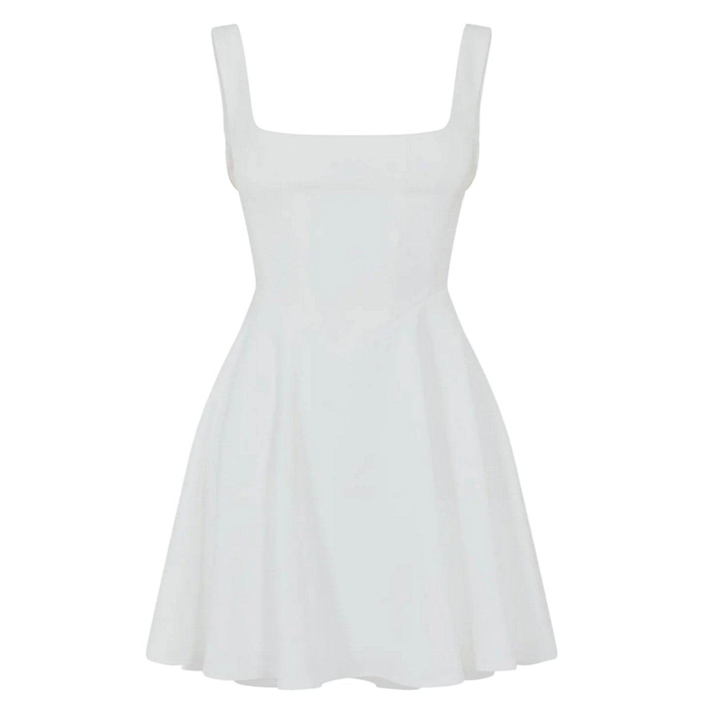 White - Front - Odd Muse Womens-Ladies Square Neck Mini Dress