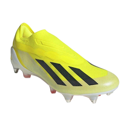 Solar Yellow - Side - Adidas Mens X Crazyfast Elite Knitted Collar Soft Ground Football Boots
