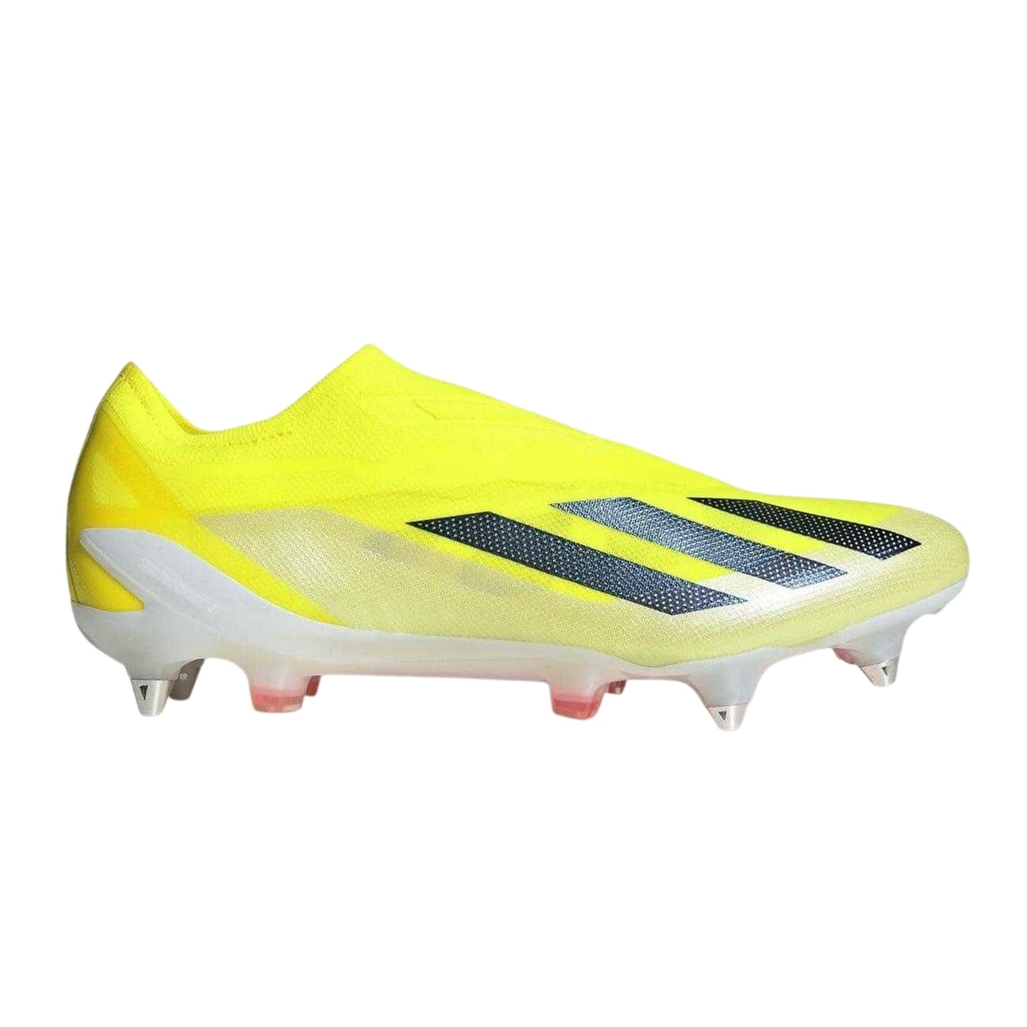 Solar Yellow - Front - Adidas Mens X Crazyfast Elite Knitted Collar Soft Ground Football Boots