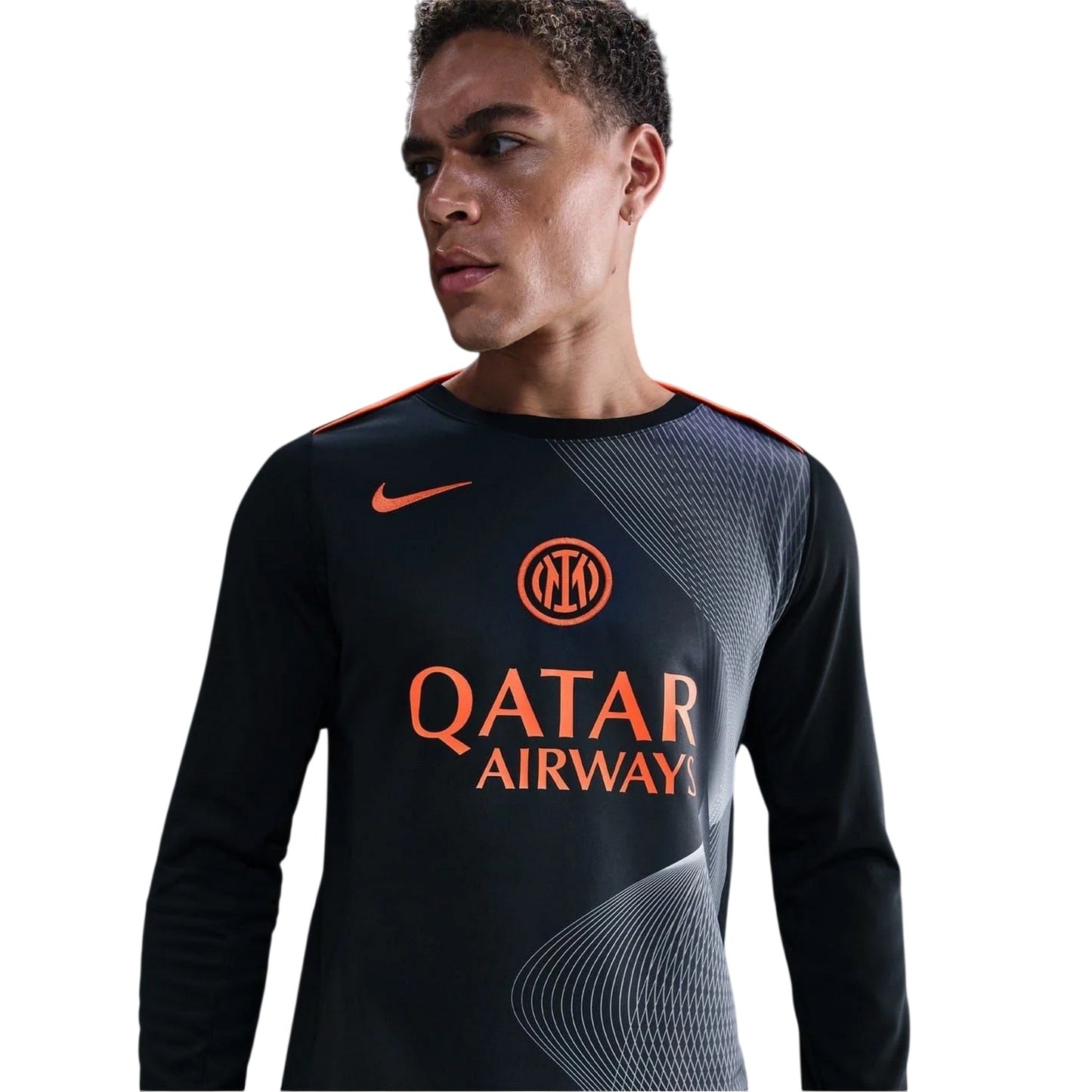 Black-Blue - Side - Nike Mens Inter Milan Third Pre Match Training Football Shirt