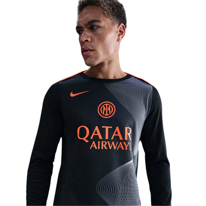 Black-Blue - Side - Nike Mens Inter Milan Third Pre Match Training Football Shirt