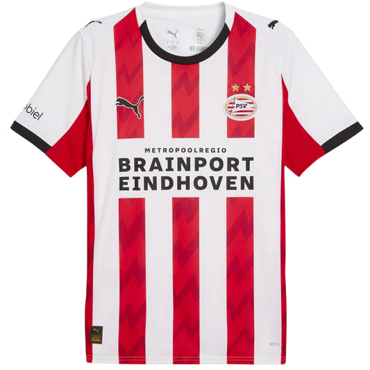 White-Red - Front - PSV Eindhoven Mens 25-26 Puma Home Shirt