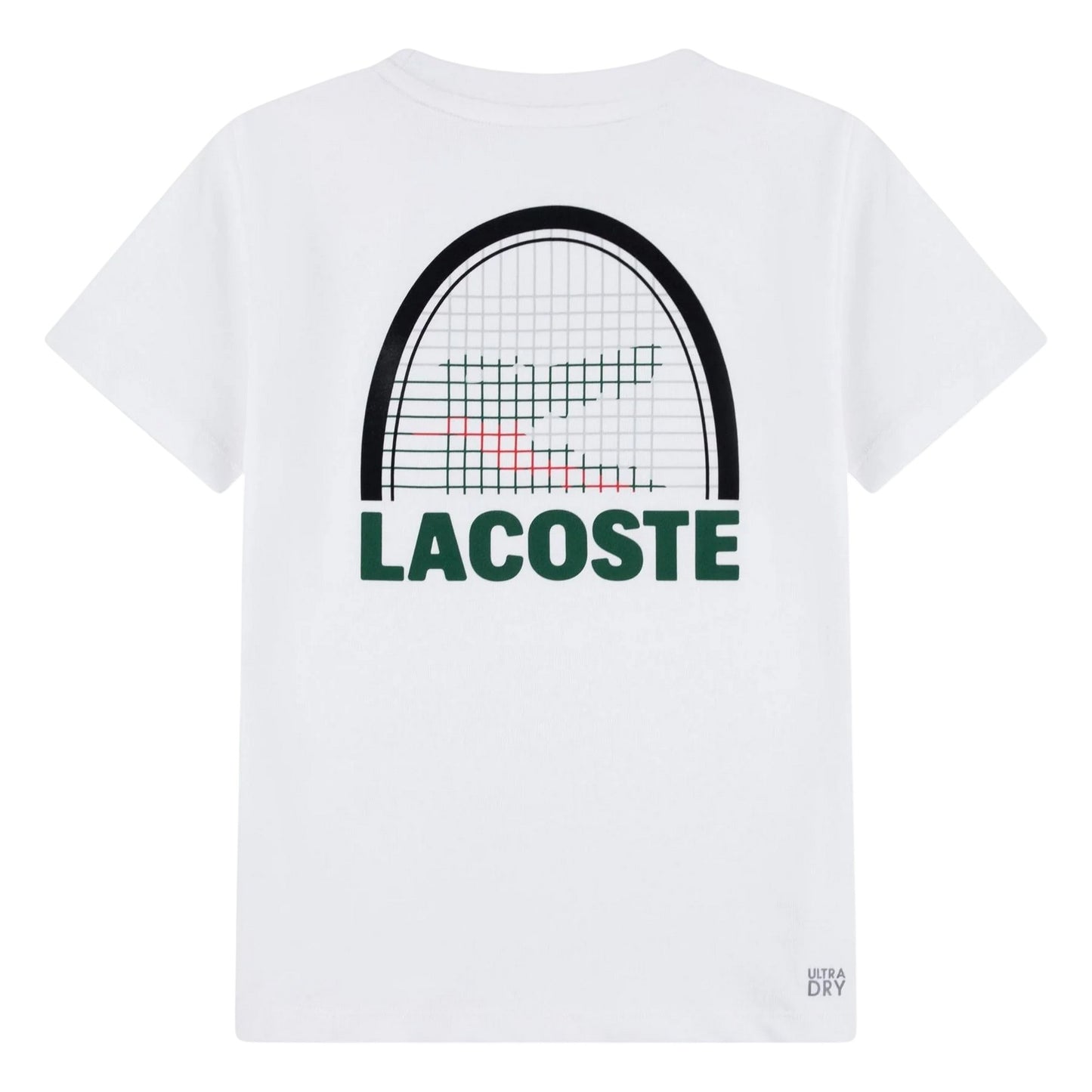White - Back - Lacoste Childrens-Kids Racket T-Shirt