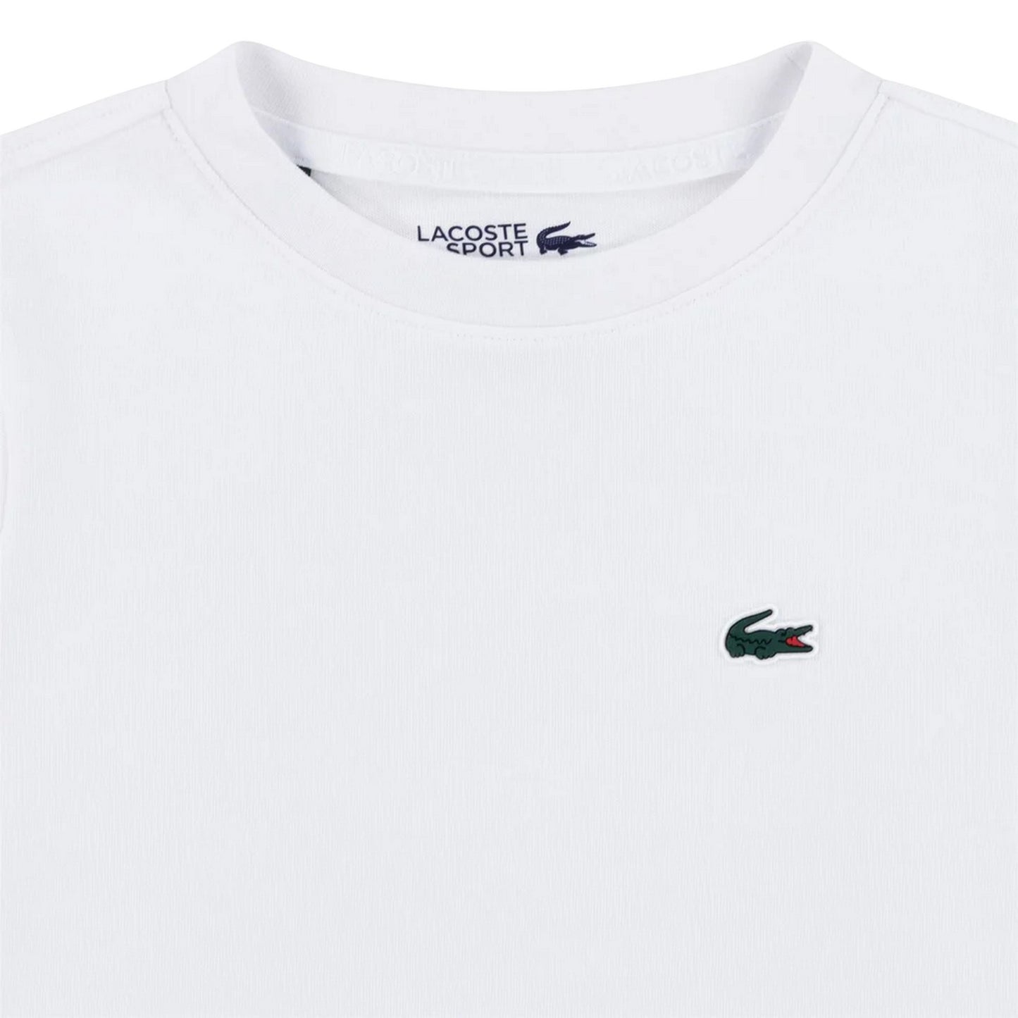 White - Side - Lacoste Childrens-Kids Racket T-Shirt