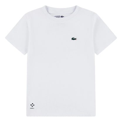 White - Front - Lacoste Childrens-Kids Racket T-Shirt