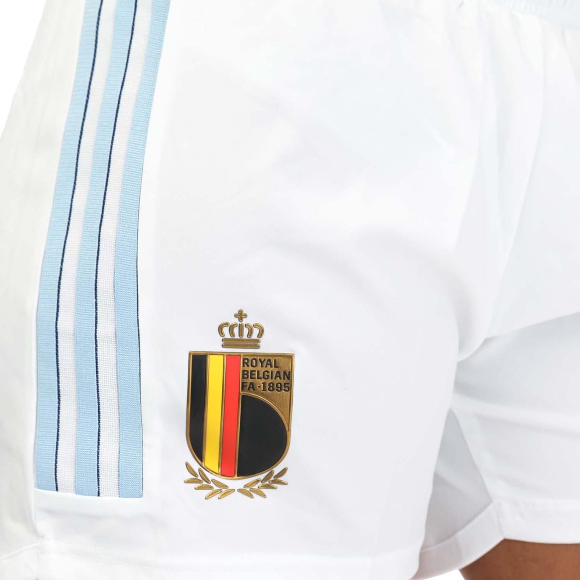 White - Side - Adidas Womens-Ladies Belgium 2022-23 Away Shorts