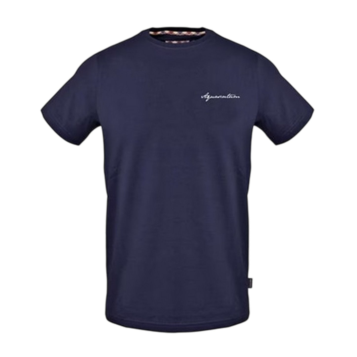 Navy - Front - Aquascutum Mens Signature Logo T-Shirt