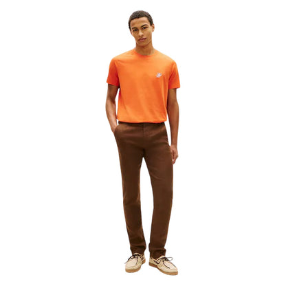 Brilliant Orange - Side - Tommy Hilfiger Mens Script Logo Regular T-Shirt