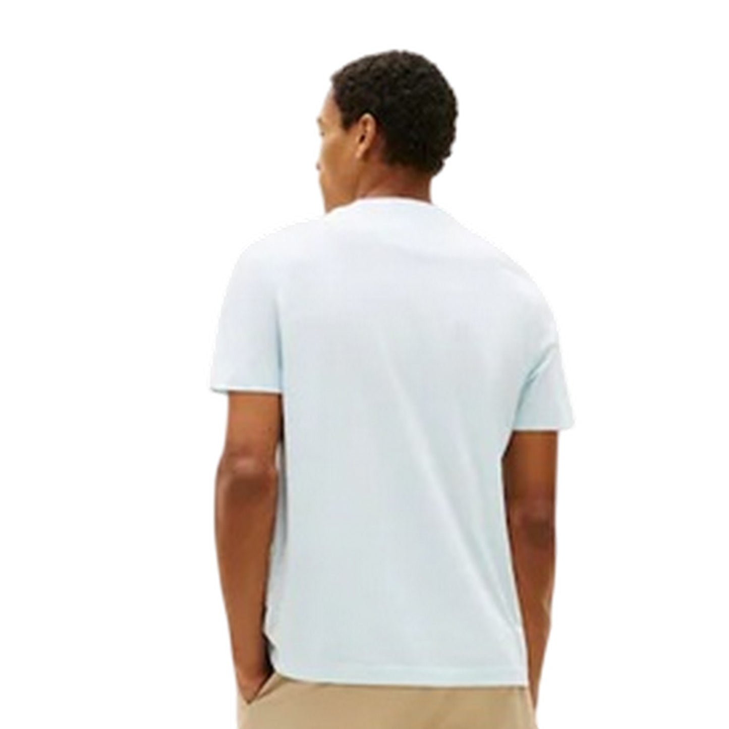 Light Blue - Back - Tommy Hilfiger Mens Script Logo Regular T-Shirt