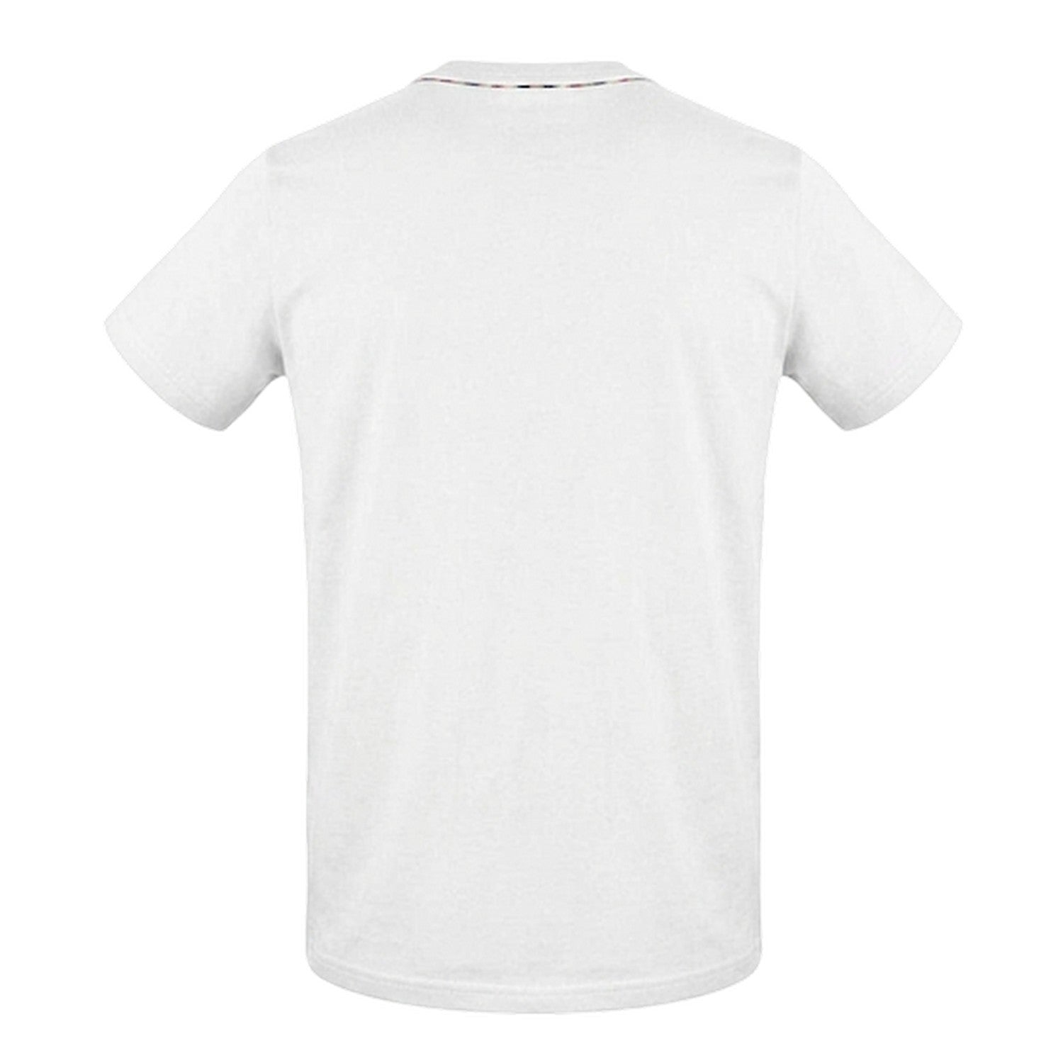 White - Back - Aquascutum Mens Logo Crew Neck Regular T-Shirt