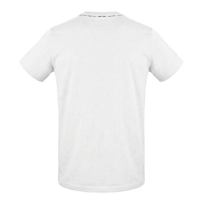 White - Back - Aquascutum Mens Logo Crew Neck Regular T-Shirt