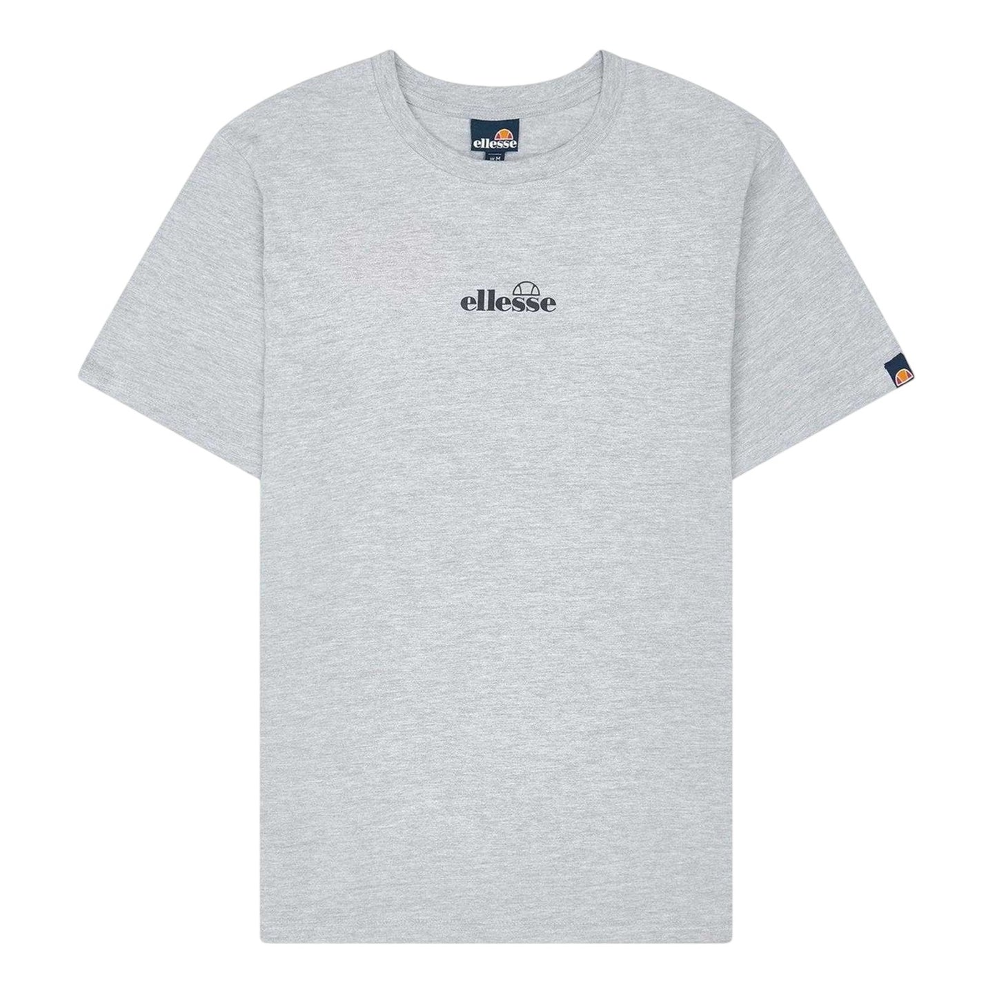 Grey Marl - Front - Ellesse Mens Ollio Logo Jersey Woven T-Shirt