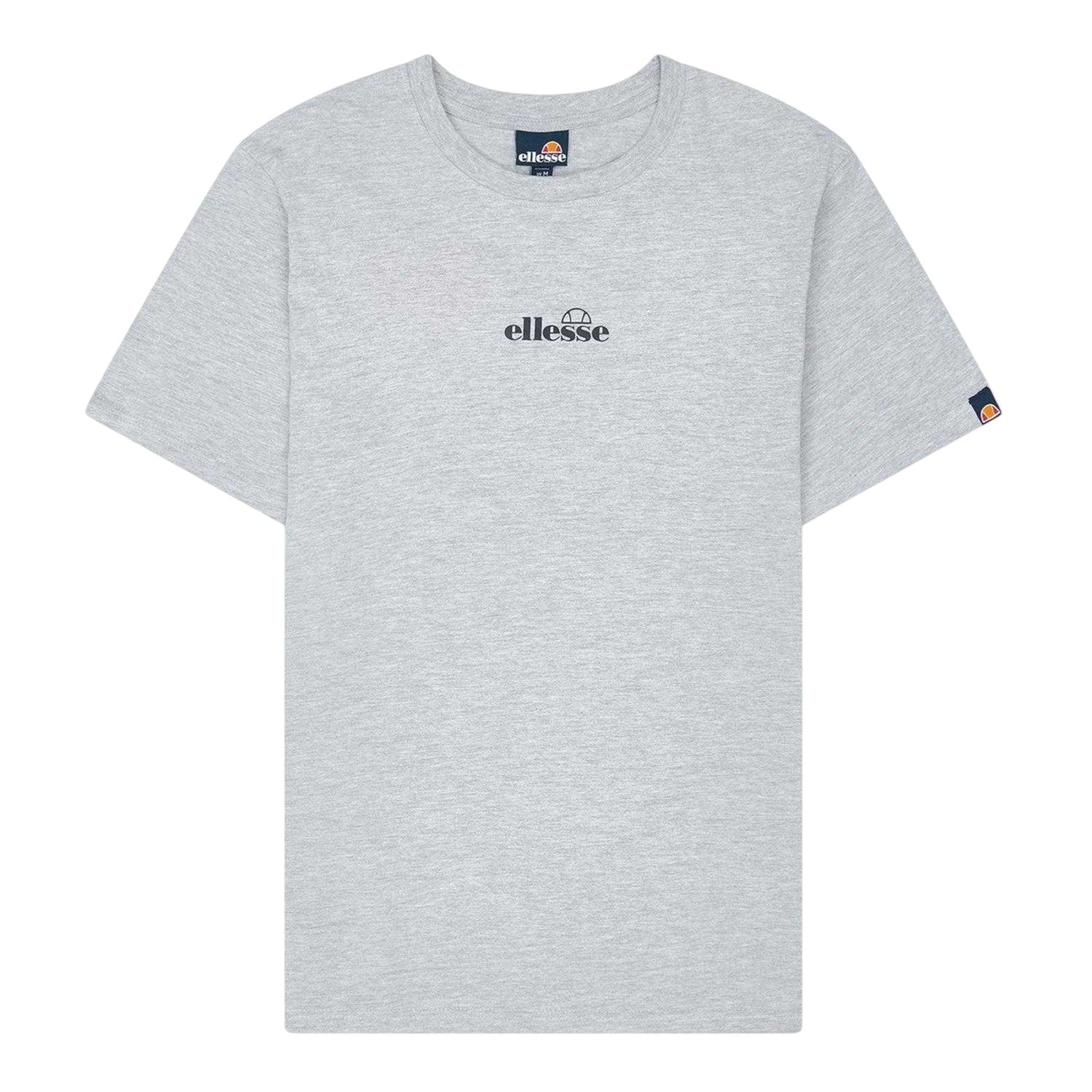 Grey Marl - Front - Ellesse Mens Ollio Logo Jersey Woven T-Shirt